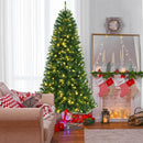 Artificial Hinged Christmas Tree with Remote-controlled Color-changing LED Lights by LJGDeals
