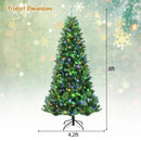 Artificial Hinged Christmas Tree with Remote-controlled Color-changing LED Lights by DirectDeals