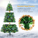 Artificial Hinged Christmas Tree with Remote-controlled Color-changing LED Lights by LJGDeals