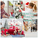 8 Feet Snow Flocked Christmas Tree Glitter Tips with Pine Cone and Red Berries by DirectDeals
