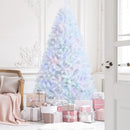 8 Feet Artificial Christmas Tree with 1636 Iridescent Branch Tips by LJGDeals