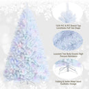 8 Feet Artificial Christmas Tree with 1636 Iridescent Branch Tips by LJGDeals