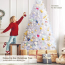 8 Feet Artificial Christmas Tree with 1636 Iridescent Branch Tips by LJGDeals