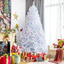 8 Feet Artificial Christmas Tree with 1636 Iridescent Branch Tips by LJGDeals