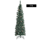 Snowy Artificial Pencil Christmas Tree with Pine Cones by LJGDeals