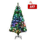 Pre-lit Multi-Colored Fiber Optic Spruce Artificial Christmas Tree by LJGDeals