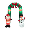 8 Feet Christmas Inflatable Archway with Santa Claus and Snowman by LJGDeals