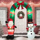 8 Feet Christmas Inflatable Archway with Santa Claus and Snowman by LJGDeals