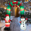 8 Feet Christmas Inflatable Archway with Santa Claus and Snowman by LJGDeals