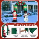 8 Feet Christmas Inflatable Archway with Santa Claus and Snowman by LJGDeals