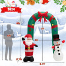 8 Feet Christmas Inflatable Archway with Santa Claus and Snowman by LJGDeals