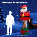 8 Feet Inflatable Santa Claus and Reindeer by LJGDeals