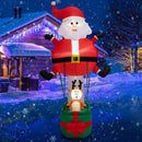 8 Feet Inflatable Santa Claus and Reindeer by LJGDeals