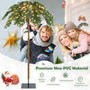 6 Feet Pre-Lit Xmas Palm Artificial Tree with 250 Warm-White LED Lights by LJGDeals