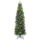 6 Feet Pre-Lit Artificial Christmas Pencil Tree with 648 PVC PE Branch Tips by LJGDeals