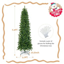 7.5 Feet Pre-lit Full Artificial Christmas Tree with Warm White and Multi-color LED Lights by LJGDeals