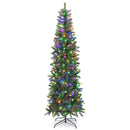 7.5 Feet Pre-lit Full Artificial Christmas Tree with Warm White and Multi-color LED Lights by LJGDeals