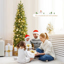 7.5 Feet Pre-lit Full Artificial Christmas Tree with Warm White and Multi-color LED Lights by LJGDeals