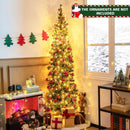 7 Feet Prelit Half-Shape Christmas Tree with 150 Lights by LJGDeals