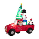 8 Feet Wide Inflatable Santa Claus Driving a Car with LED and Air Blower by LJGDeals