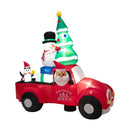 8 Feet Wide Inflatable Santa Claus Driving a Car with LED and Air Blower by LJGDeals