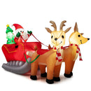 7.2 Feet Long Christmas Inflatable Santa Rides Sled with LED Lights by LJGDeals