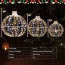 3 Pack Christmas LED Light Balls with Cable Ties and 6 Stakes-Golden by LJGDeals