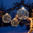 3 Pack Christmas LED Light Balls with Cable Ties and 6 Stakes-Golden by LJGDeals