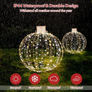 3 Pack Christmas LED Light Balls with Cable Ties and 6 Stakes-Golden by DirectDeals