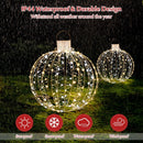 3 Pack Christmas LED Light Balls with Cable Ties and 6 Stakes-Golden by LJGDeals