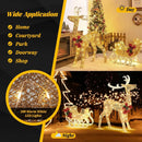 Christmas Reindeer Sleigh Decoration with 100 Lights-Golden by LJGDeals