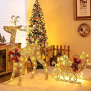 Christmas Reindeer Sleigh Decoration with 100 Lights-Golden by LJGDeals