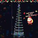 6 Feet Light Up Spiral Christmas Tree with Tree Top Star-White by LJGDeals