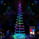 6 Feet Light Up Spiral Christmas Tree with Tree Top Star-White by LJGDeals