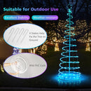 6 Feet Light Up Spiral Christmas Tree with Tree Top Star-White by DirectDeals