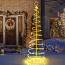 6 Feet Light Up Spiral Christmas Tree with Tree Top Star-White by LJGDeals