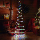 6 Feet Light Up Spiral Christmas Tree with Tree Top Star-White by DirectDeals