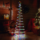 6 Feet Light Up Spiral Christmas Tree with Tree Top Star-White by LJGDeals