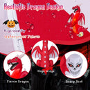 8 Feet Halloween Inflatables Blow-up Red Dragon with Wings Skull by LJGDeals