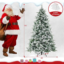 Flocked Christmas Tree with 250 Warm White LED Lights and 752 Mixed Branch Tips by LJGDeals