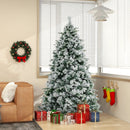 Flocked Christmas Tree with 250 Warm White LED Lights and 752 Mixed Branch Tips by LJGDeals