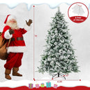 Flocked Christmas Tree with 250 Warm White LED Lights and 752 Mixed Branch Tips by LJGDeals