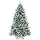 Flocked Christmas Tree with 250 Warm White LED Lights and 752 Mixed Branch Tips by LJGDeals