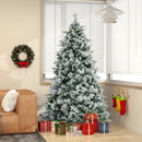 Flocked Christmas Tree with 250 Warm White LED Lights and 752 Mixed Branch Tips by LJGDeals
