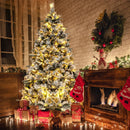 Flocked Christmas Tree with 250 Warm White LED Lights and 752 Mixed Branch Tips by LJGDeals