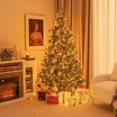 6 Feet Artificial Xmas Tree with 500 Warm Yellow Incandescent Lights by LJGDeals