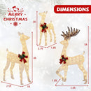 3-Piece Pre-lit Christmas Reindeer Family with 230 Warm White LED Lights by DirectDeals