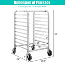 10 Sheets Aluminum Rolling Bakery Pan Rack by LJGDeals