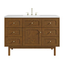 James Martin Laurent 48" Dual Mount Single Bathroom Vanity, Honey Oak