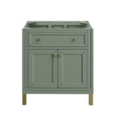James Martin Chicago 30" Single Bathroom Vanity, Smokey Celadon